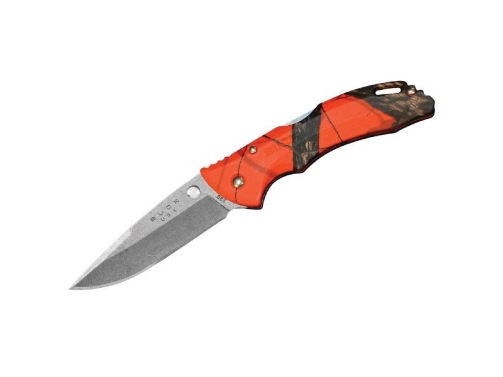 Buck Bantam®. Mossy Oak® Blaze Orange Camo Foldekniv