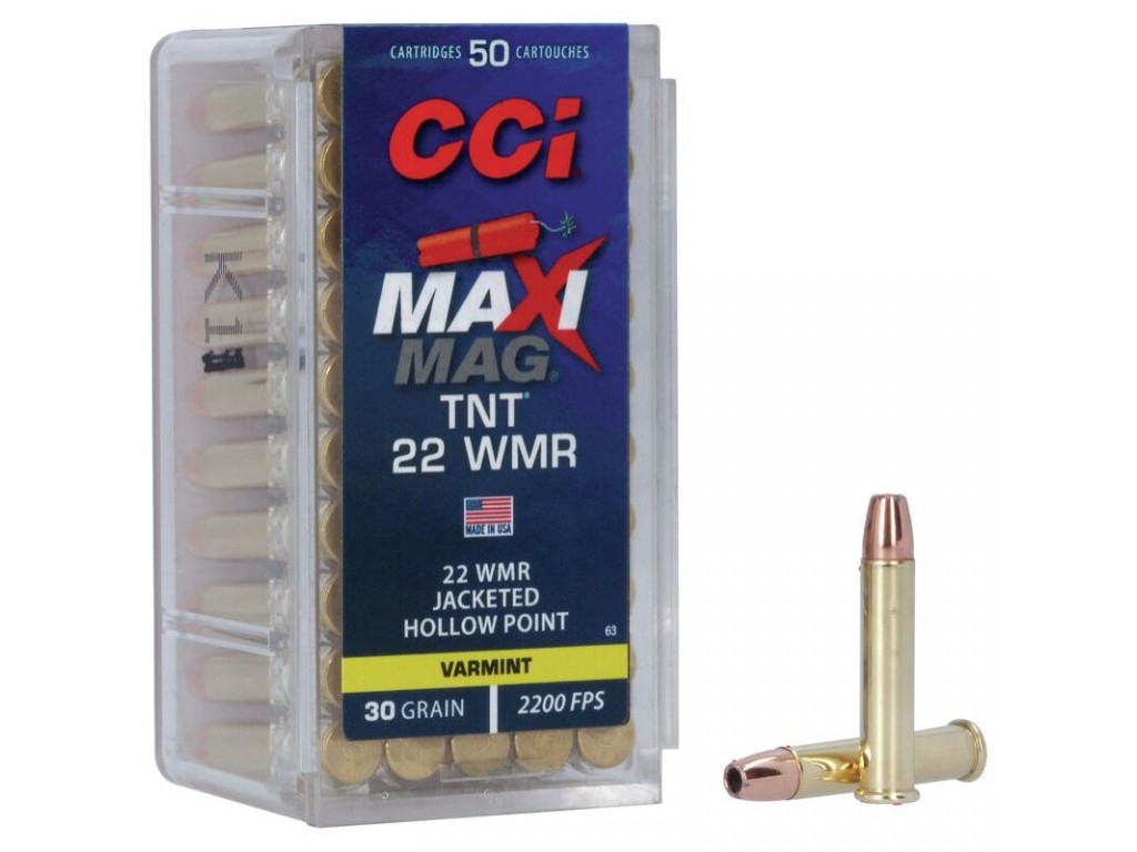 CCI Maxi Magnum TNT JHP .22 WMR - 30 gr - Æske á 50 stk