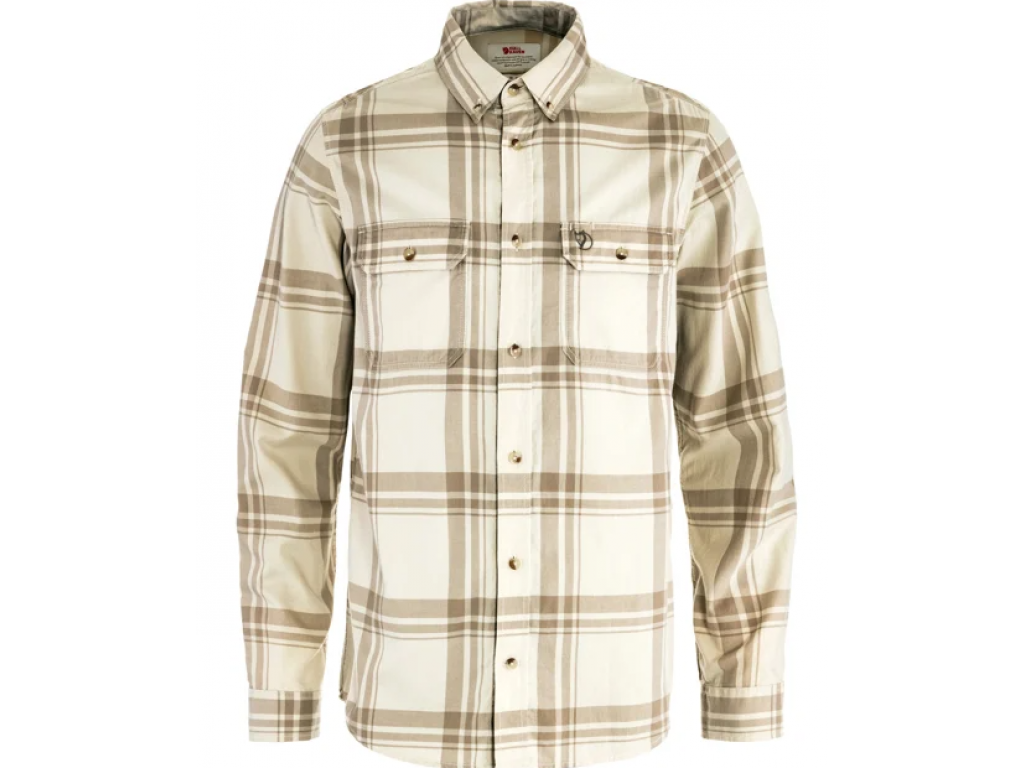 Fjällräven Övik Lite Flannel Shirt M - Chalk White - Fossil