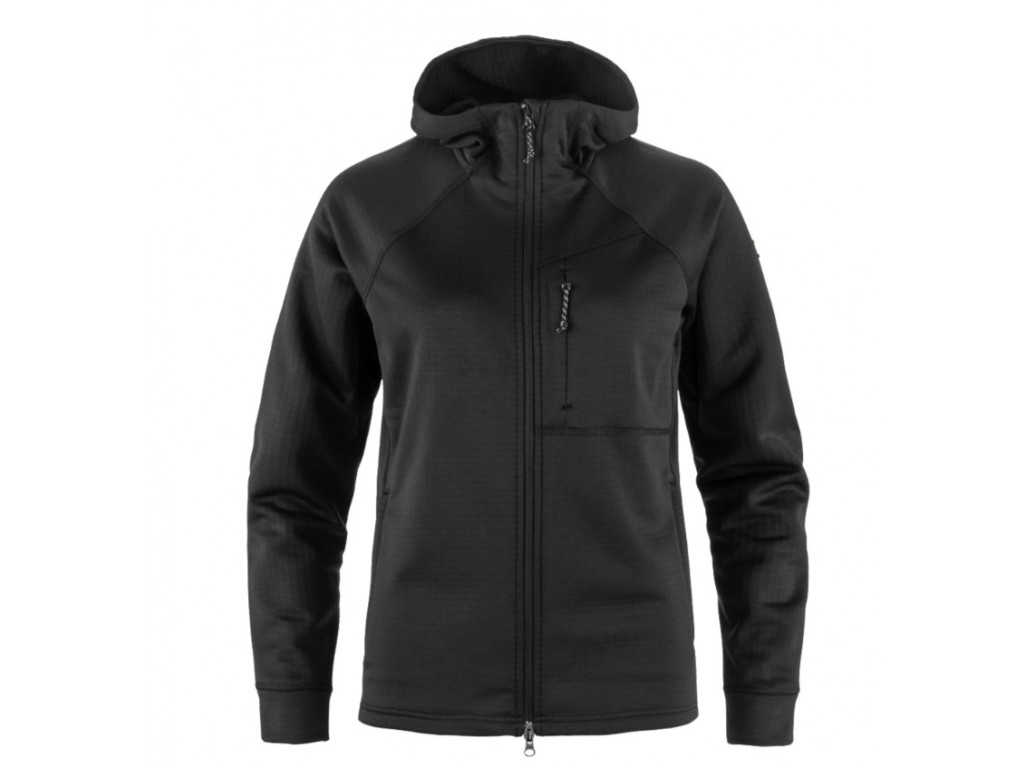 Fjällräven Abisko Grid Fleece Hoodie W - Black