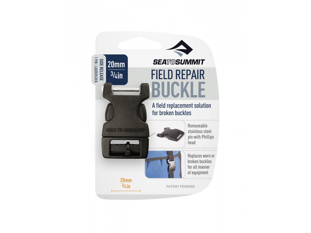 Sea To Summit Field Repair Buckle 20MM Side Release 1 Pin Black