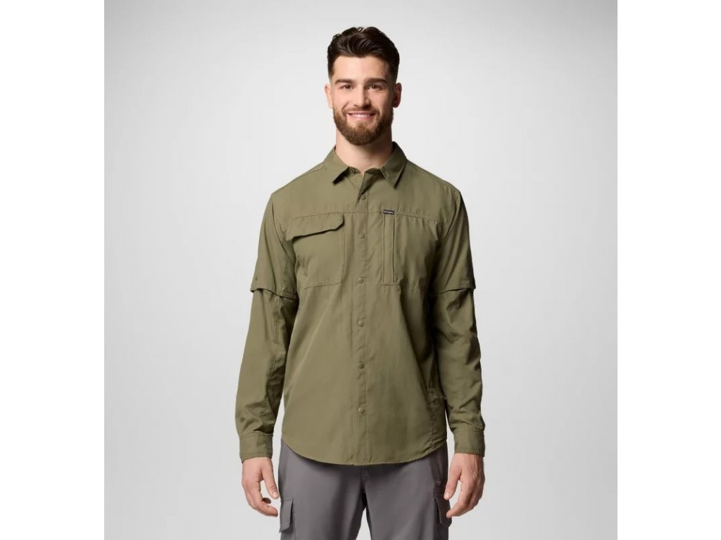 Columbia Men's Skien Valley Long Sleeve Shirt - Stone Green