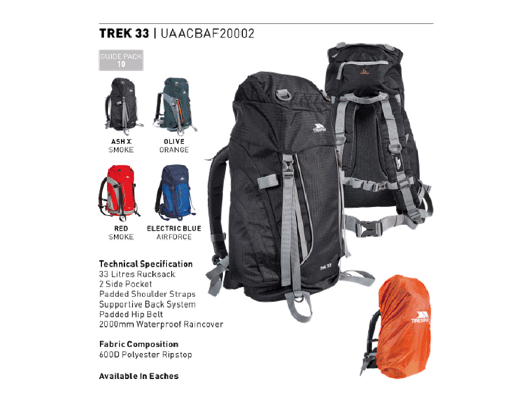 Trespass 33 liters hike rygsæk Grøn