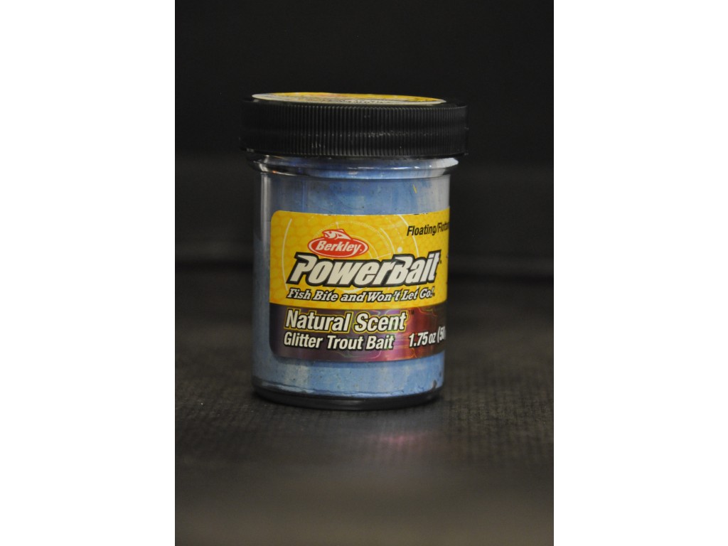 Powerbait N/S Glit. Float. -  Garlic White/Blue Glitter