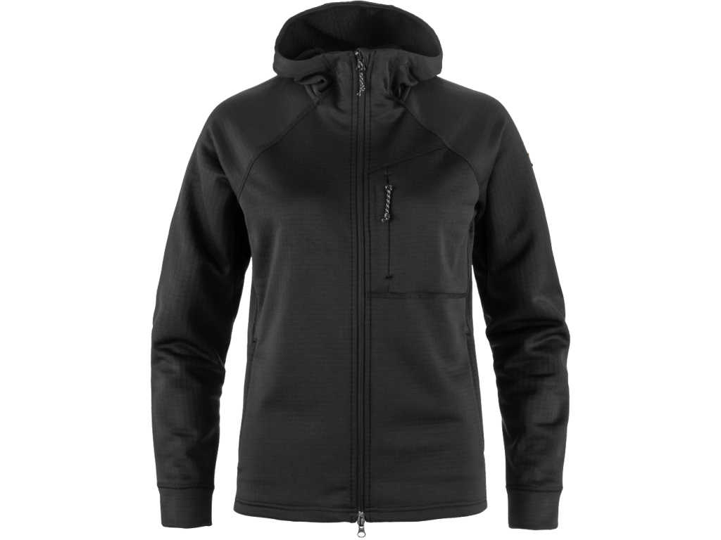 Fjällräven Abisko Grid Fleece Hoodie W Small Black