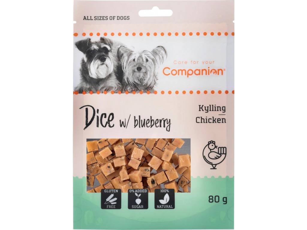 Companion Dice w/blueberry (kylling m/blåbær)