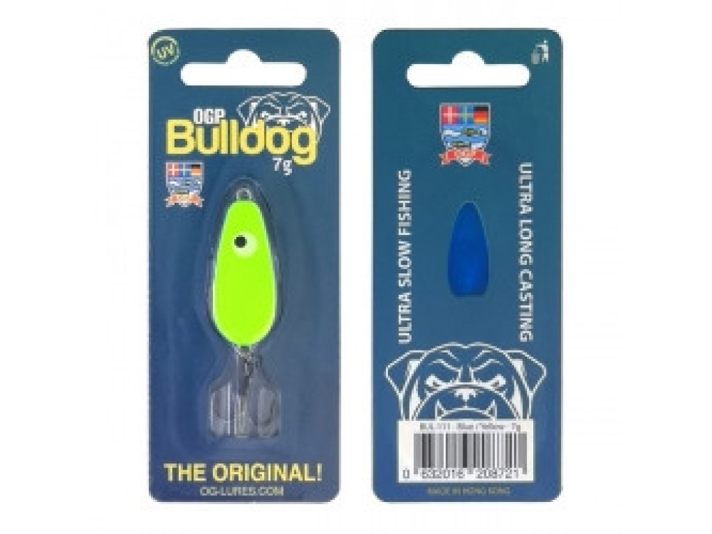 Bulldog standard farvet 4 grams Blå/Gul