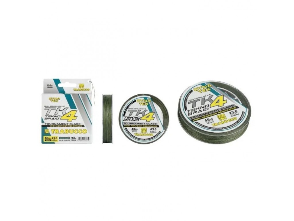 Trabucco DynaTex TK4 Tekno Braid Oliven Grøn 150m / 0,128mm / 5,4kg 