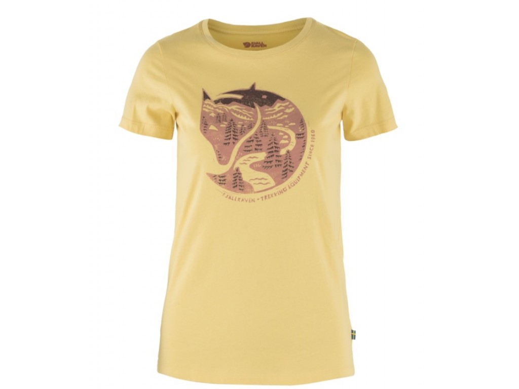 Fjällräven Arctic Fox Print T-shirt W - Mais Yellow 