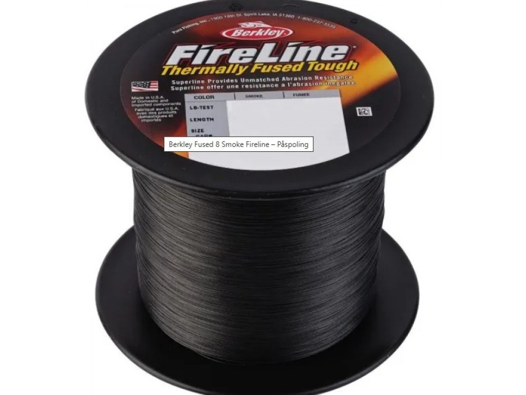 Berkley Fireline Fused 8 0,10mm - Smoke - PR METER PÅSPOLET