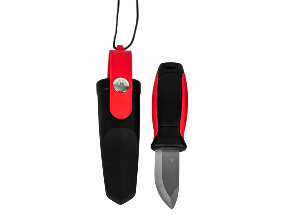 Alces Jakt -Og Fiskekniv Kort Rød/Sort