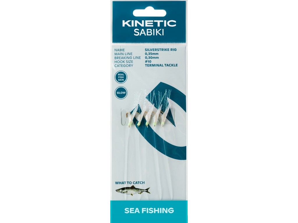Kinetic Sabiki SilverStrike - Fishskin / Flash