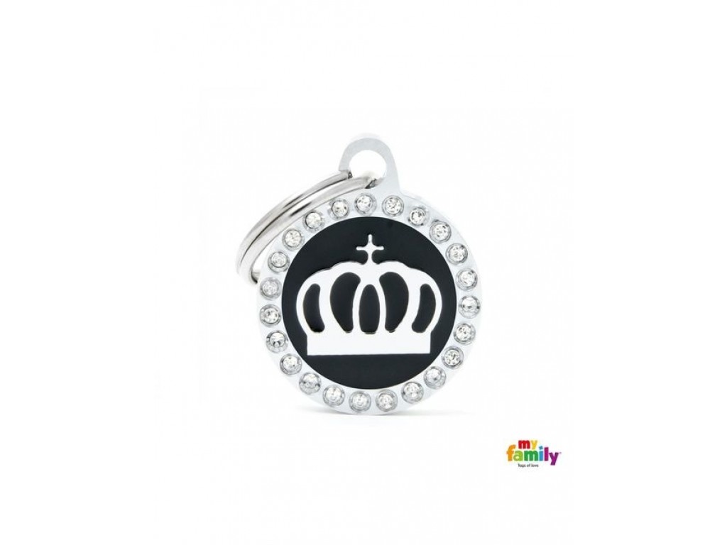 My Family SMALL CIRCLE CROWN GLAM black