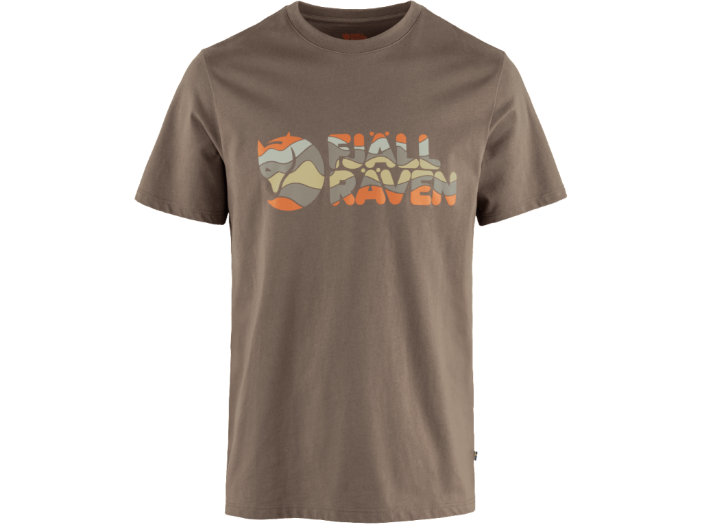 Fjällräven Multicolor logo T-shirt M - Suede Brown