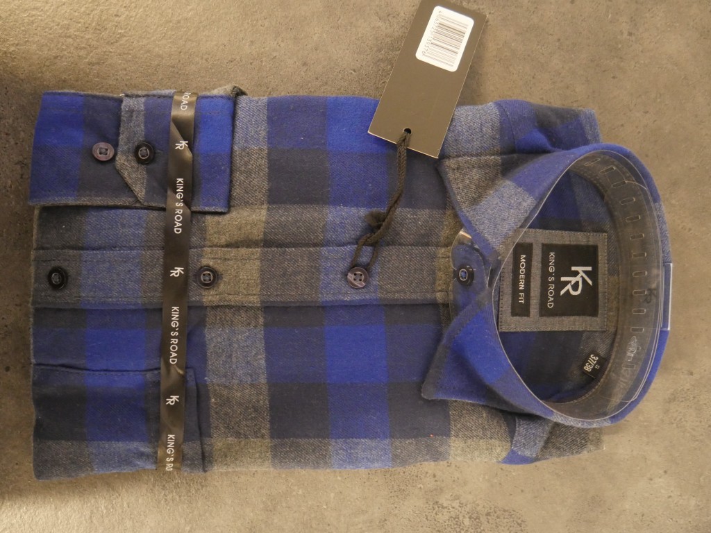 Kings Road Flannel - Blå/Grå Ternet