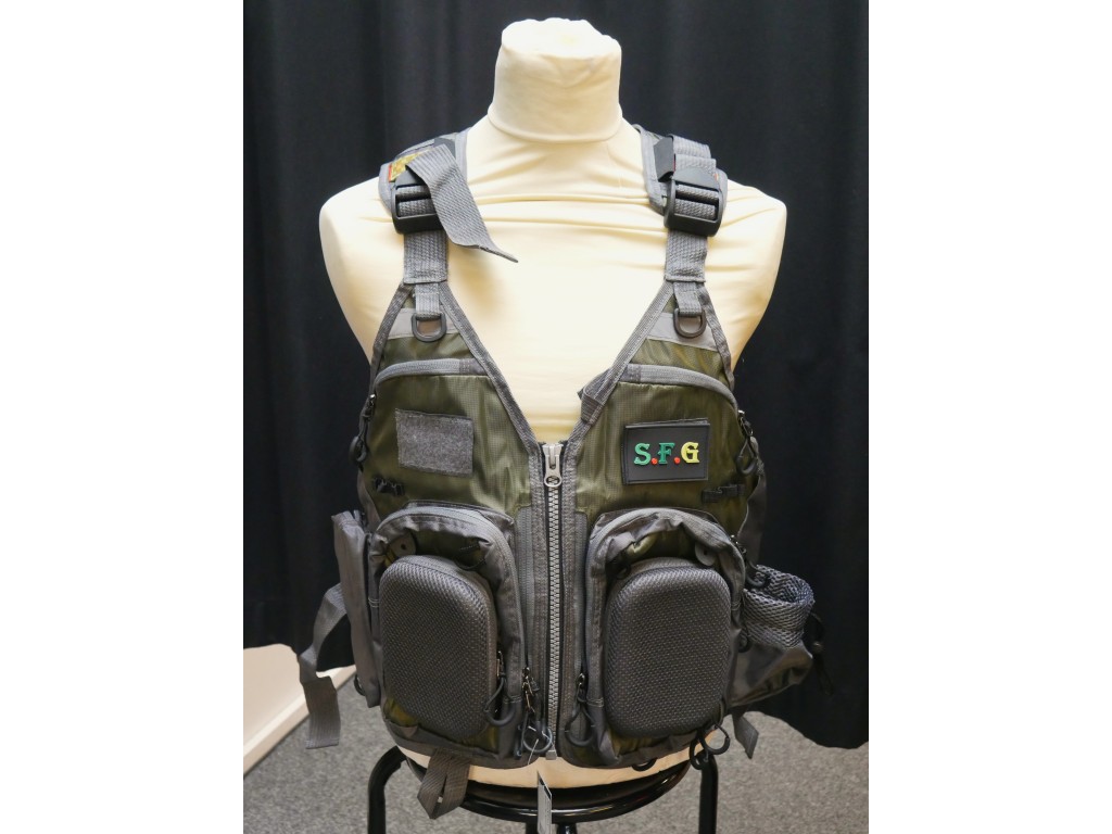 SFG Fiskevest Deluxe Grøn / Grå One-sized