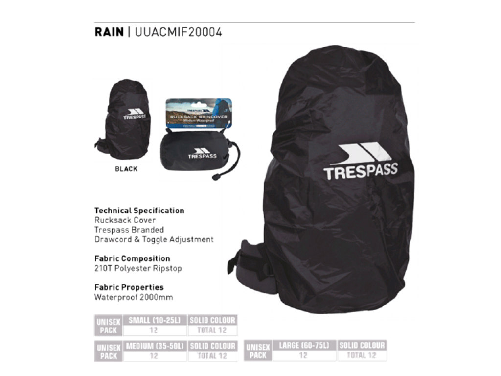 Tresspass raincover sort