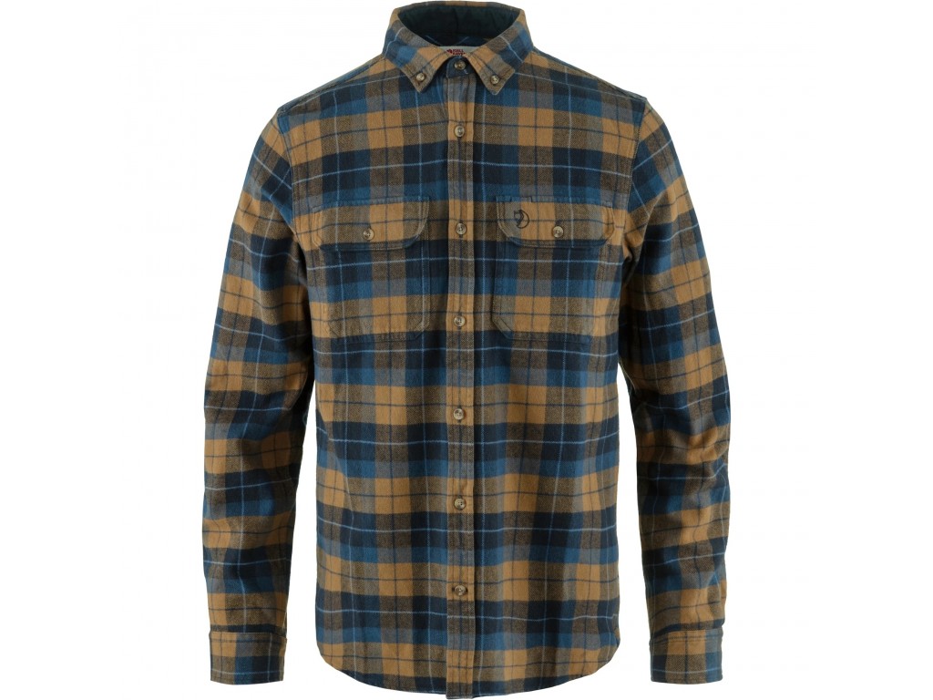 Fjällräven Singi Heavy Flannel Shirt M Dark Navy-Buckwheat Brown