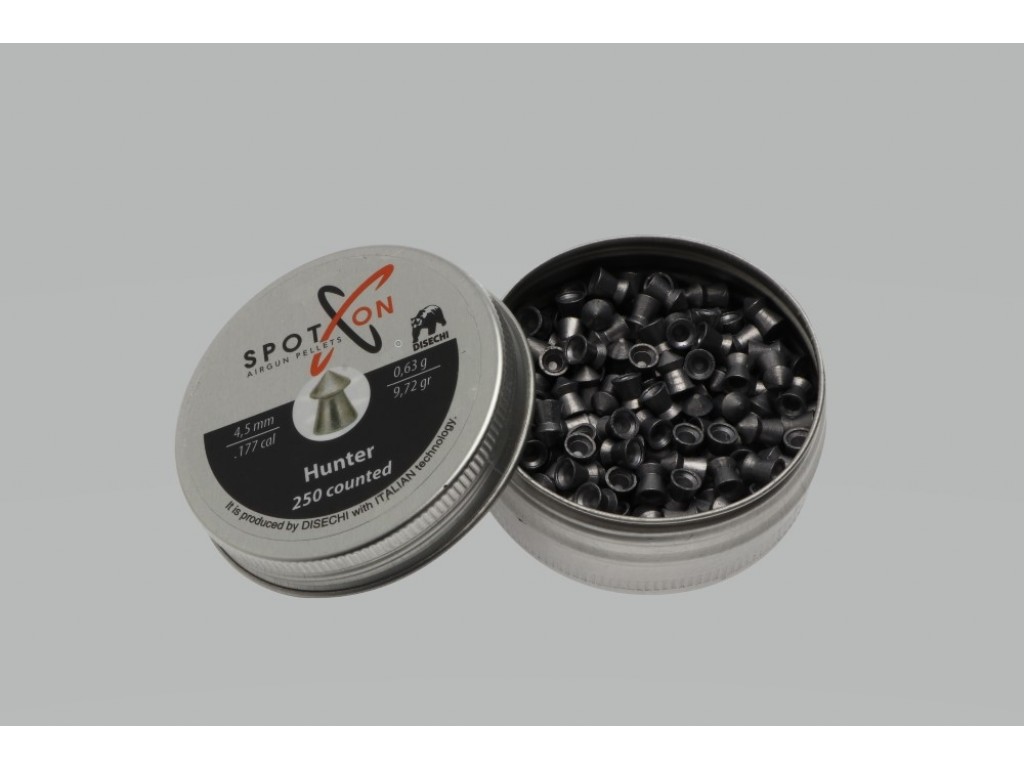 Spoton Hunter 4,5mm - 0,63gr/9,72grain - 250 stk. pr dåse