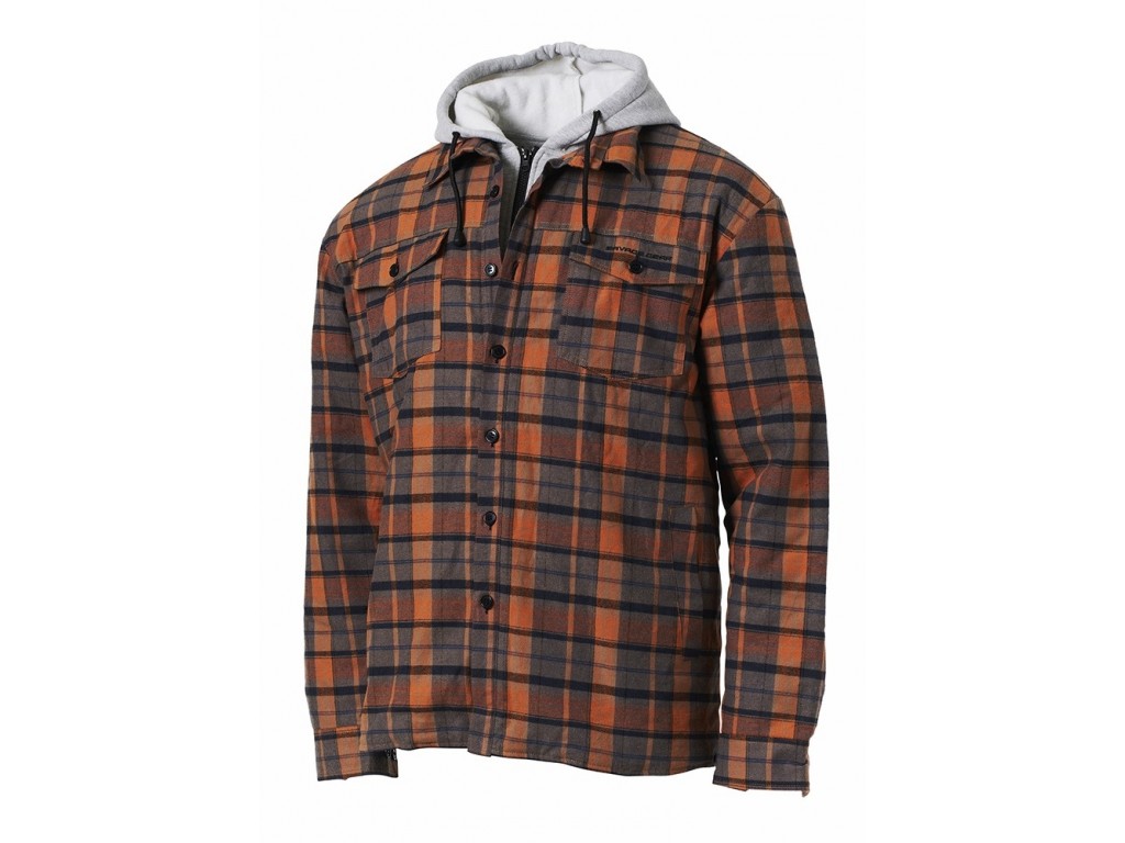 Savage Gear Twin Shirt Jacket Orange/Grey Check 