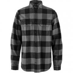 FjllrvenvikHeavyFlannelShirtMBlackGrey-20