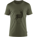 Fjällräven Deer Print T-Shirt M Tarmac
