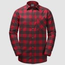 Jack Wolfskin Red River Shirt, M, red lacquer checks