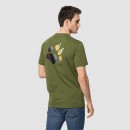 Jack Wolfskin Rainbow Paw T-Shirt - Cedar Green