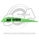 AAE faner hybrid 3,8 tommer 100 stks pakke Bright Green
