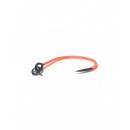 OG Lures Rigged UV Orange Seatrout Single Hooks - Havørred single kroge med spring ring str. 2